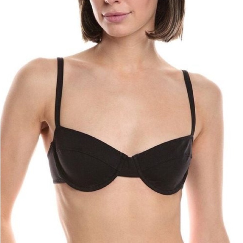 A.L.C. Dylan Black Bikini Top Size Medium